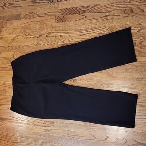Style & Co black trouser straight leg stretch womens 16 no pocket flat front